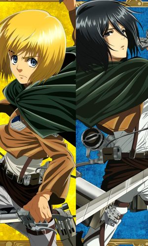Attack on Titan Armin Arlert &amp; Mikasa Ackerman  - Daki CasesHugging Multi Size Long - ABP-UK-669
